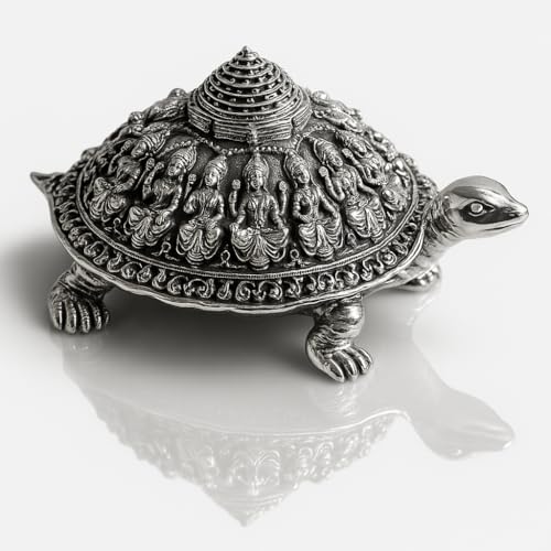 Buy Hope Kart German Silver Astalaxmi Tortoise Idol with Shree